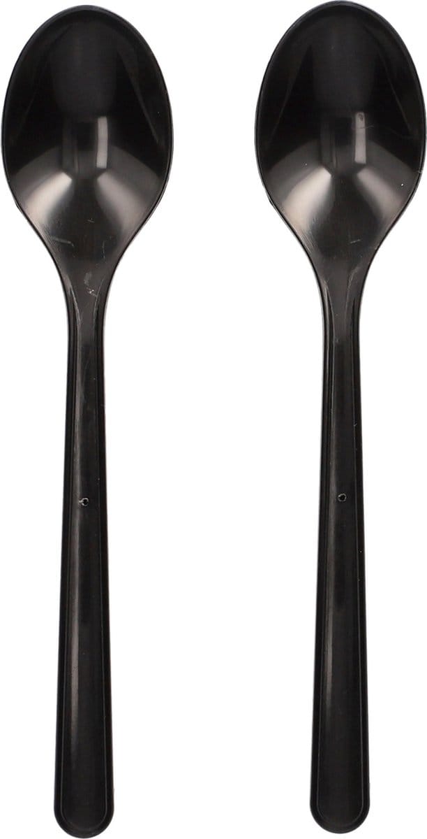 Koffielepel herbruikbaar "Circulware", PP 13 cm zwart (50 stuks)