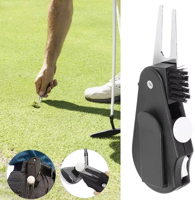 Actie4you® - Pitchfork Golf Accessoires - Teller - Borstel – Marker – 4 in 1