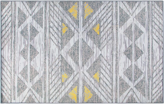 KARGI - Laagpolig vloerkleed - Lichtgrijs - 160 x 230 cm - Polyester