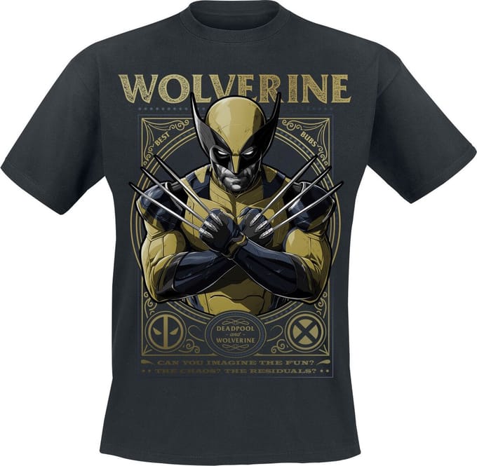Deadpool 3 - Wolverine Heren T-shirt - zwart - S