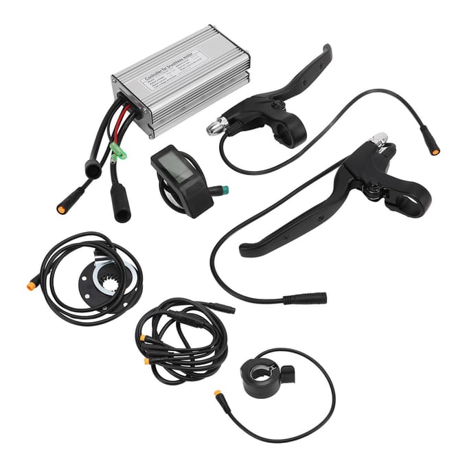 36V48V 500W Elektrische Motor Controller Kit KT 22A Motor Controller met LCD4 Display Paneel 130X black