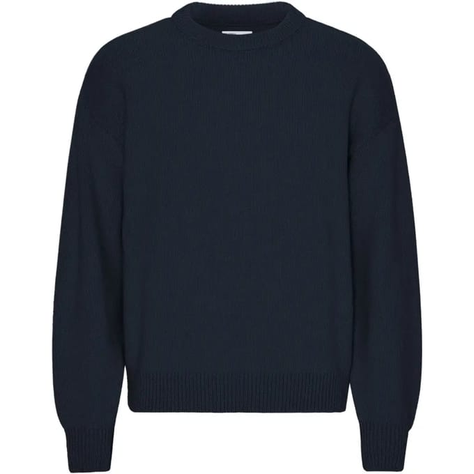 Trui met oversized ronde hals Colorful Standard Navy Blue
