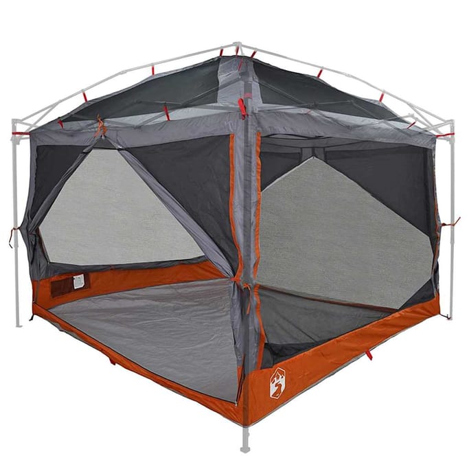 vidaXL - Binnen - Tent - 7-Persoons - 7-persoons - Grijs - en - Oranje