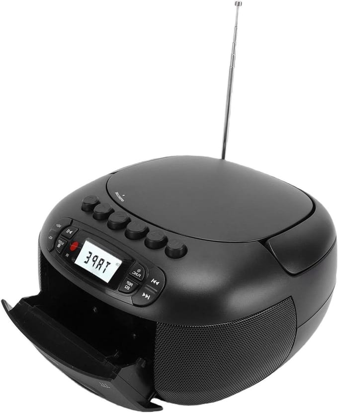Draagbare CD-speler - Boombox Cassette Radio - Muziek Luisteren Thuis - Dubbele 3W Luidsprekers