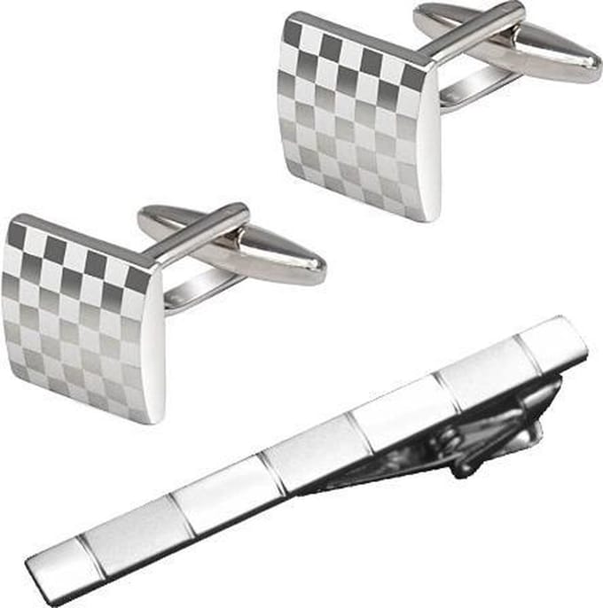 Fako Bijoux - Manchetknopen & Dasspeld Set - Stropdas Clip - Tie Clip - Fako Exclusive