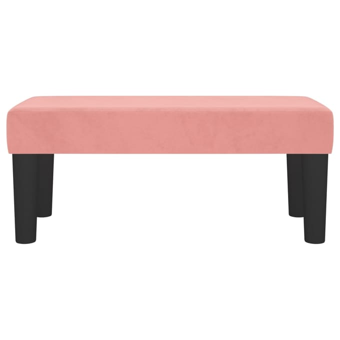 vidaXL - Bankje - 70x30x30 - cm - fluweel - roze