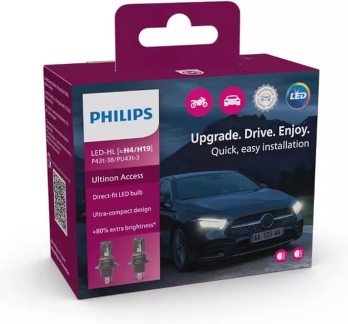 Philips Ultinon Access LED H4 H19 set 11342U2500CX