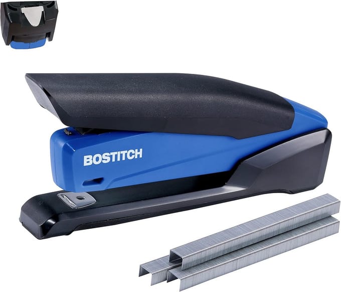 Executive nietmachine - 3-in-1 apparaat - Documenten organiseren - Robuuste constructie - 17 cm lengte - Marineblauw