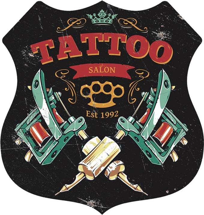 Signs USA - Schild - Tattoo - 39 x 37 cm
