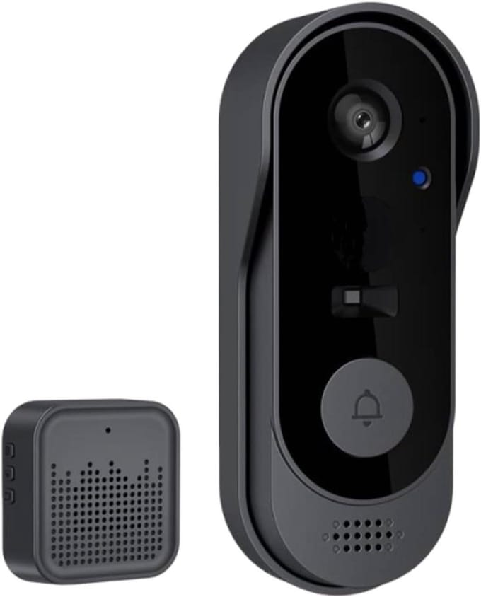 Videodeurbel - Slimme Bel - Huisbeveiliging - Bewegingsdetectie - 164 cm - Zwart