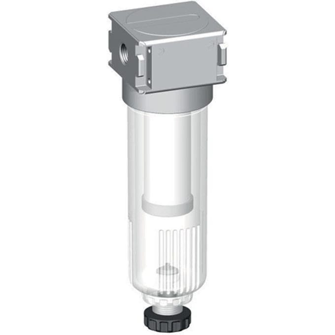 Voorfilter 0.3micron G1/4'' 160l/min Semi-Auto Polycarbonaat Multifix 0