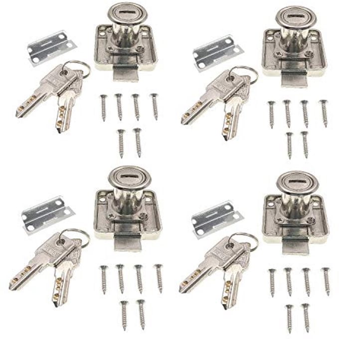 4x Meubelcilinder met Sleutels voor Kast, Lade, en Deur