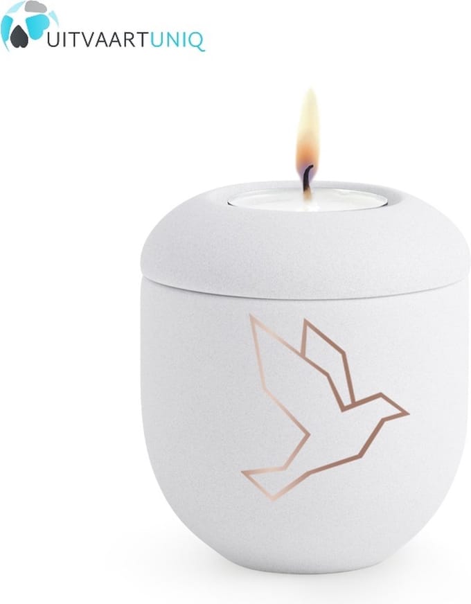 Mini urn Velvet Duif – met lichtje
