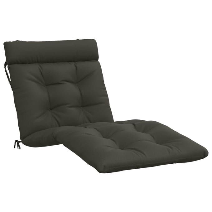 vidaXL - Ligstoel - Kussen - VIANEN - 100% - Polyester - Antraciet - 200 - x - 80 - x - 8 - cm