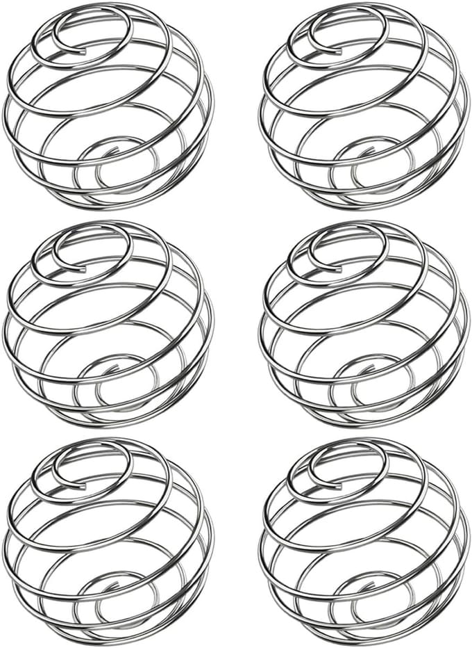 Shaker bal - Shake bal - 6 stuks - Thermo shaker - Eiwit en Proteïne shaker - RVS - Draadbal - Shake mixer - Mengbal voor shakebeker - Mengbal Voor Shakebeker
