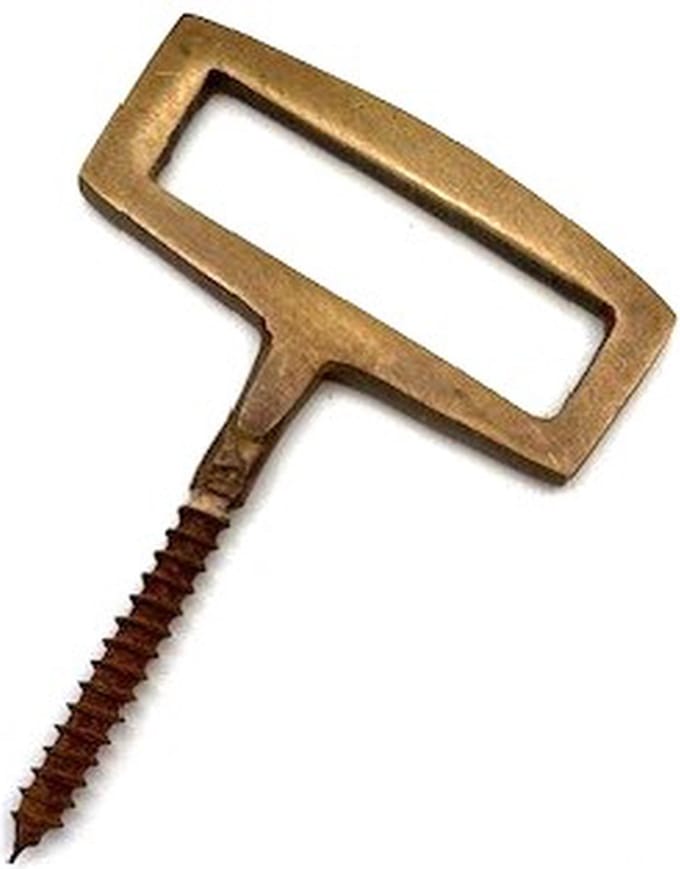 Slotoog Messing antiek Hollands model 60x40mm