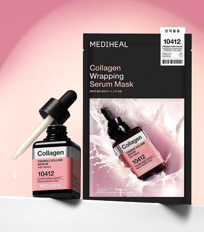 [MEDIHEAL] Collagen Wrapping Serum Mask Firming Volume 25ml*10EA black