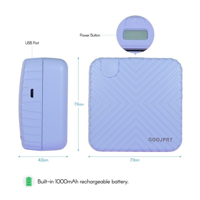 GOOJPRT P6 Pocket Mini Printer Draagbare BT Draadloze Thermische Thermische Labelprinter wit