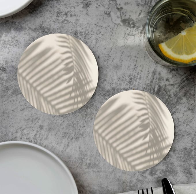 GR onderzetters voor glazen - Palm Shadow - Vinyl - 6st