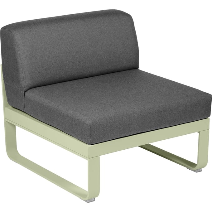 Fermob BELLEVIE Zitbank Module Midden - 65 lindegroen mat - A3 grafietgrijs