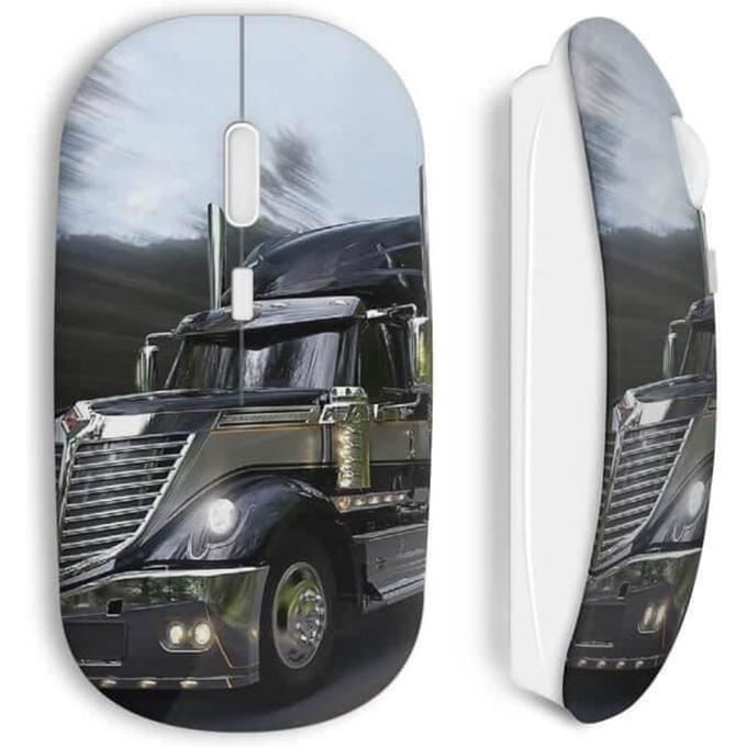 Draadloze Muis - Vrachtwagen Stijl - Wit - USB - Compatibel met Mac en PC - Draadloze Technologie
