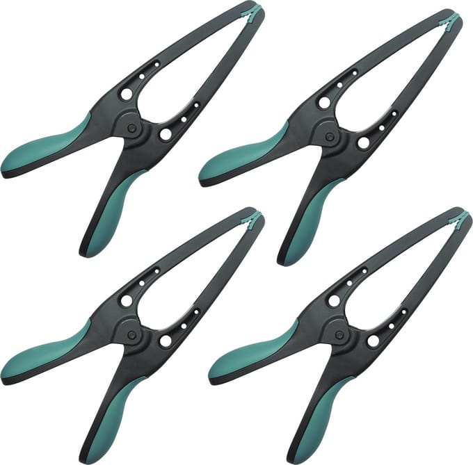 wolfcraft - 4 Spitsveerklemmen PRO - Veerklem 70 mm - 8643000