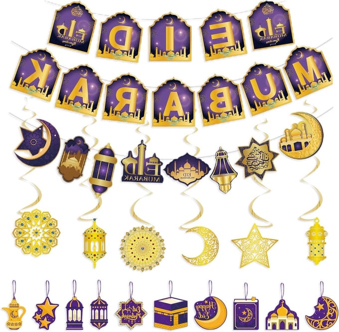Solidchoice - Ramadan Mubarak Banner en Decoratieset voor Eid