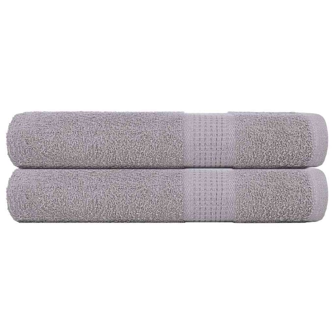 vidaXL - Handdoeken - FROGN - 2 - st - 100x200 - cm - 360 - g/m² - grijs