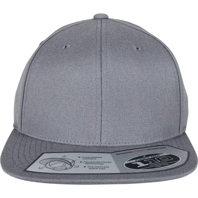 Flexfit - 110 Fitted Snapback grey one size Snapback Pet - Grijs