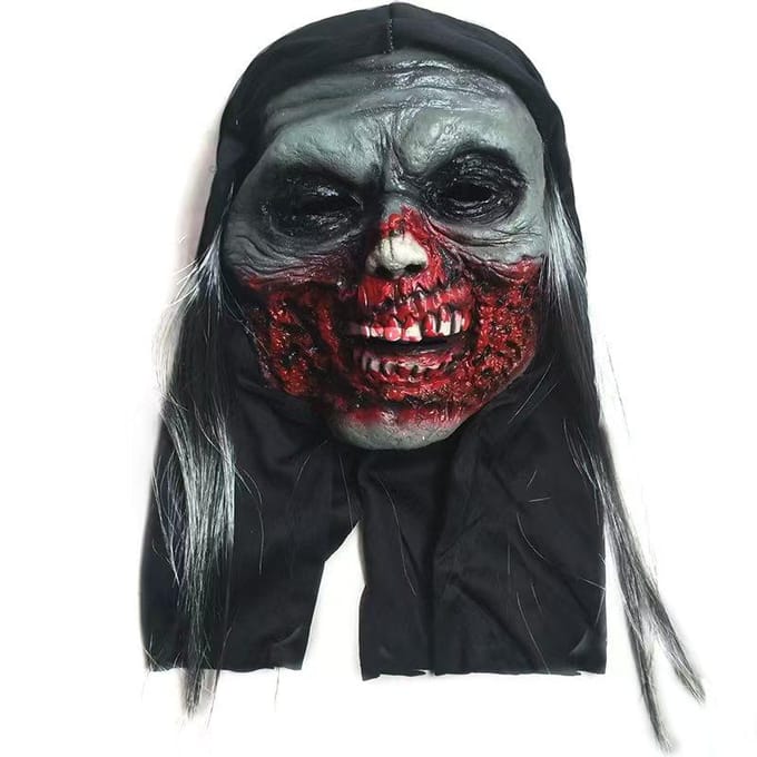 Feest Horror Zombie Gezichtsmasker One size fits all adults rood