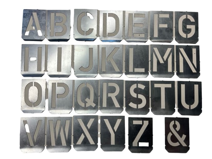 Verf sjablonen letters a tot z 104x78 mm
