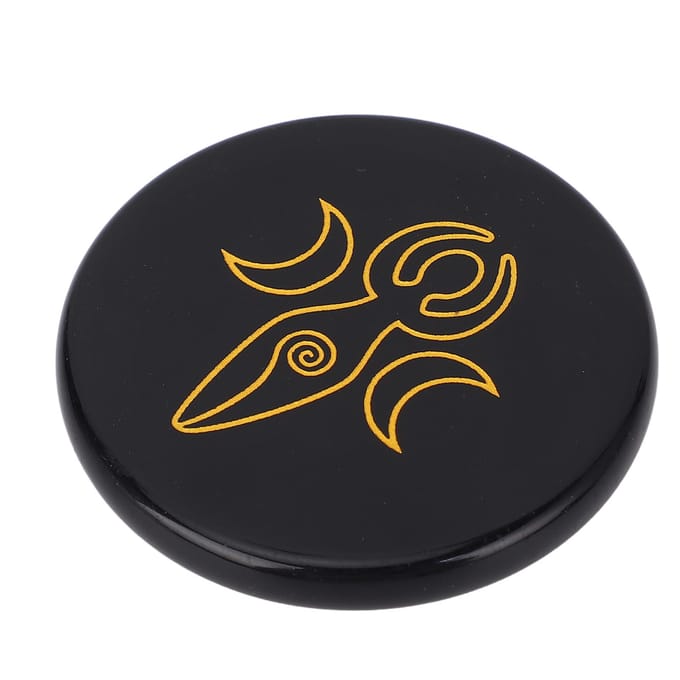 Obsidienne Noire Multifonctionnelle de Poche Obsidienne Cristal Polissage Pierre de Paume pour Maison et Bureau yellow