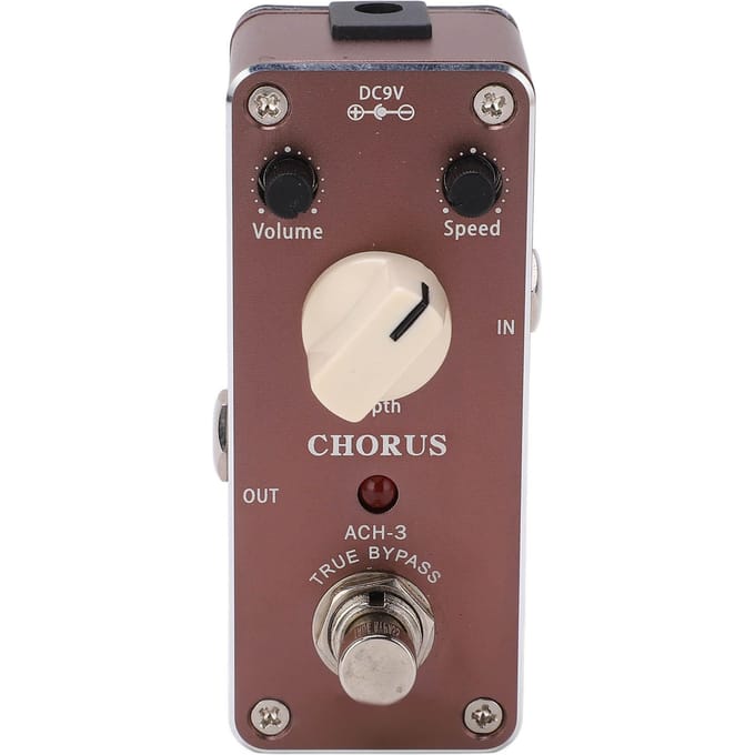 Chorus Effect Metaal Gitaar Monoblok Effectpedaal met LED Indicator Audio Accessoires brown