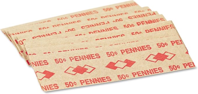 Muntwikkelaars - Centrollen - Geld Sorteren - Pop-open ontwerp - 1000 stuks - Bruin/Rood