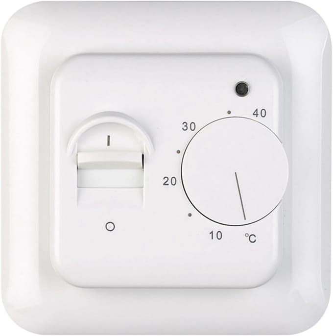 Thermostaat - Temperatuurregelaar - Verwarming Regelen - Mechanische Bediening - 16A - Wit