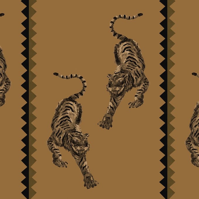Behang Tiger Panthera bruin