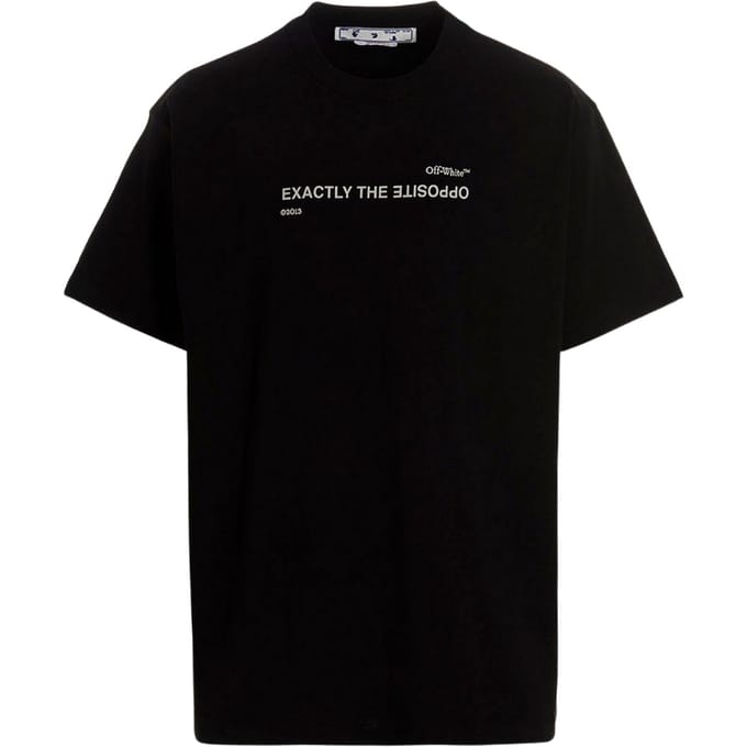 Off-white Spiral Opposite Over Short Sleeve Tee Zwart