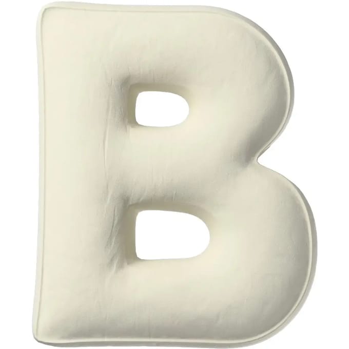 Kussen letter b Yellow Tipi Posh Velvet