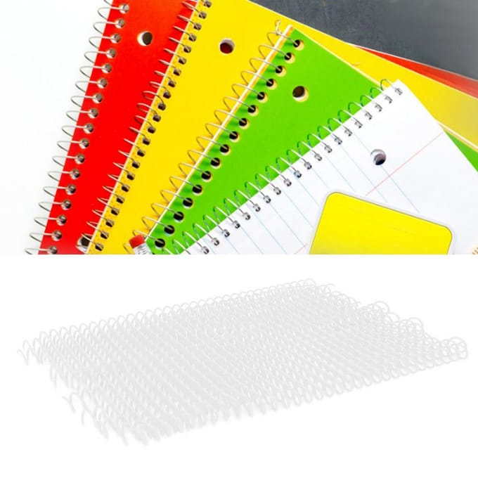 20 stuks 30-gaats losblad plastic bindringen spiraalringen voor A4-papier 11 mm wit wit