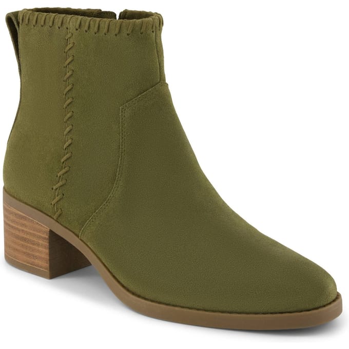 TOMS Delilah Hakken Suède Dames Khaki Enkelboots