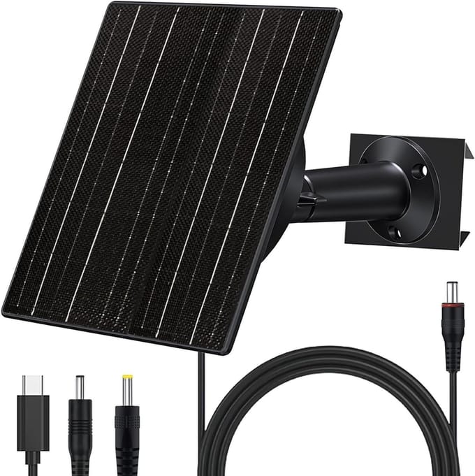 Zonnepaneel - Draagbare Charger - Camera Opladen - Verstelbare Spanning - 10W 10400mAh - Zwart