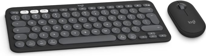 Logitech Pebble 2 Combo voor Mac - Draadloos Toetsenbord en Muis combinatie - Qwerty US - Graphite