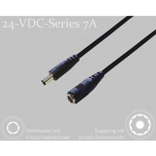 BKL Electronic DC-connector Holle DC-stekker - DC-koppeling 5.5 mm 2.5 mm 5.5 mm 2.5 mm 2 m 1 stuk(s) Single