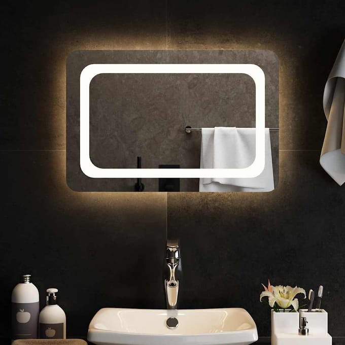 vidaXL - Badkamerspiegel - LED - 60x40 - cm