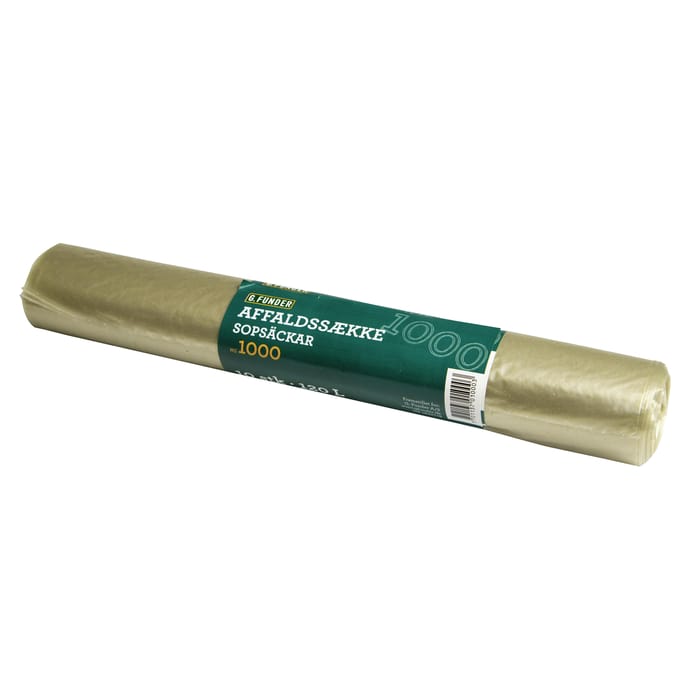 G.Funder Garbage bags clear 120 liters 10 bags per roll - standard quality