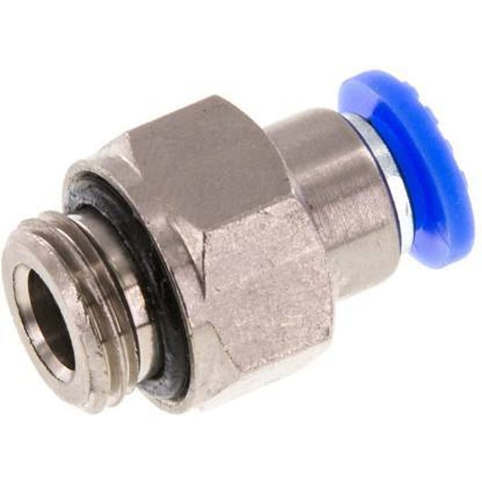 6mm & G1/4'' Zelfsluitende Insteekkoppeling Vernikkeld Messing/PBT Buitendraad 0-10 bar [2 Stuks]