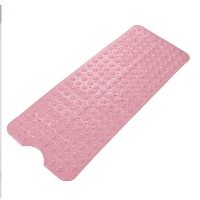 Badmat PVC Veilig Antislip Machinewasbaar Douchemat met Zuignappen voor Schoonheidssalon white
