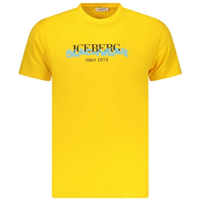Ice Iceberg Beachwear Logo Geel T-shirt