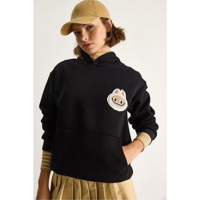 Gevoerde Geborduurde Sweater