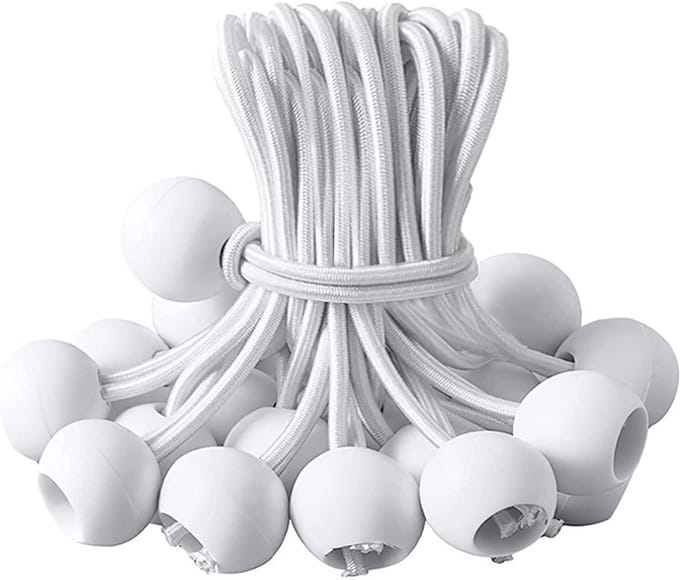Tentrubber - Wit - 15 cm - Rubber met Bal - Voor Tenten en Camping